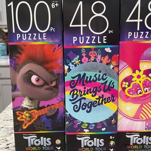 TROLLS Puzzles and Game Set (5 Total)  Brand New NWT - Picture 2 of 8